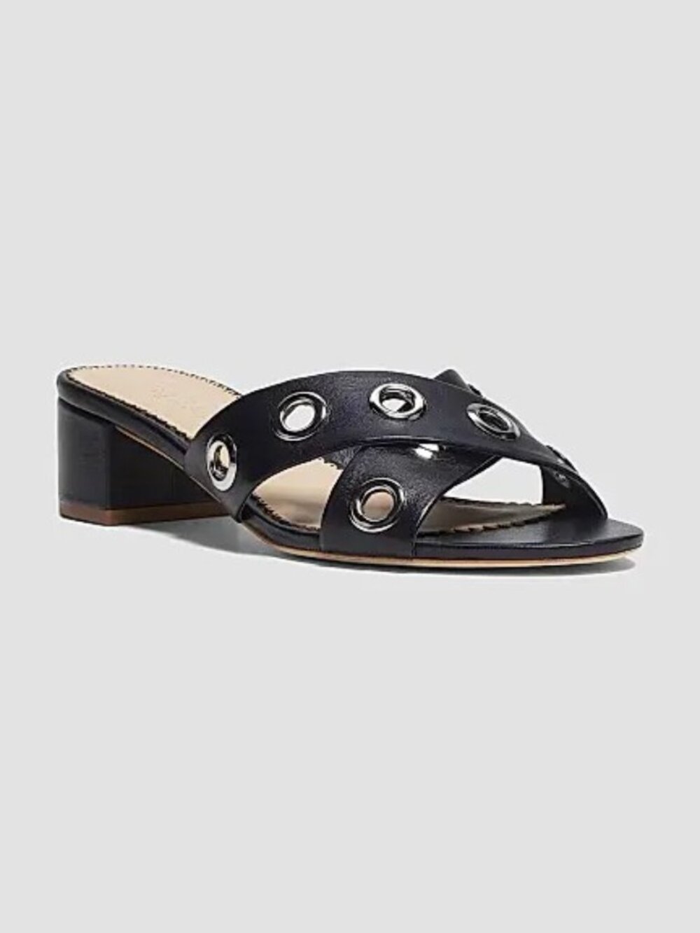 NIB Cinq a Sept's Maya Crisscross Grommet Leather Sandals